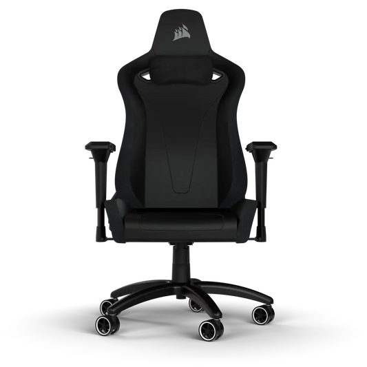 Corsair TC200 Gaming Chair – Plush Leatherette – Black/Black